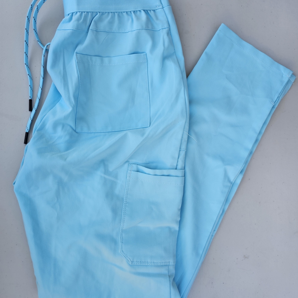 Women's Light Blue Straight Leg Scrub Pants